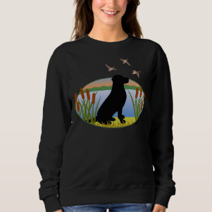 Sweatshirt Black Labrador Retriever Chasse Chien Sunset