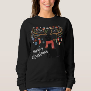 Sweatshirt Black Labrador Retriever Christmas Dog