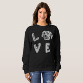 Sweatshirt Black Labrador Retriever Idea Black Lab Love (Devant entier)