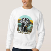 Sweatshirt Black Labrador Retriever | Lab Papa (Devant)