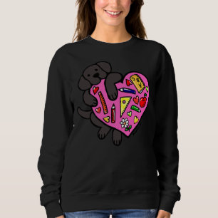 Sweatshirt Black Labrador Teacher S Heart