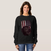 Sweatshirt Black Labrador USA Flag Lab Dog Owner (Devant entier)