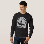 Sweatshirt Black Lakes Fishing Michigan (Devant entier)