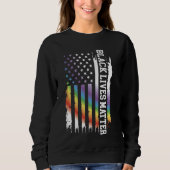 Sweatshirt Black Lives Matt États-Unis Arc en ciel avec drape (Devant)