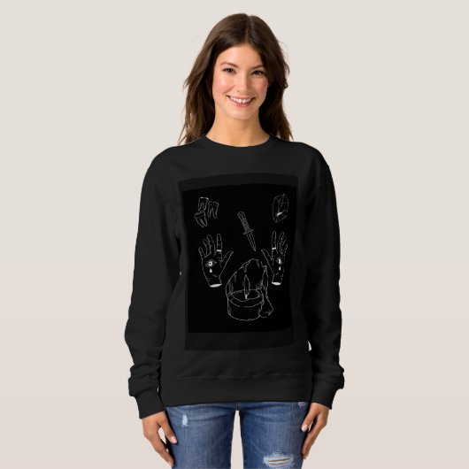 Sweatshirt black magic wicca ritual  cheap halloween (Devant entier)