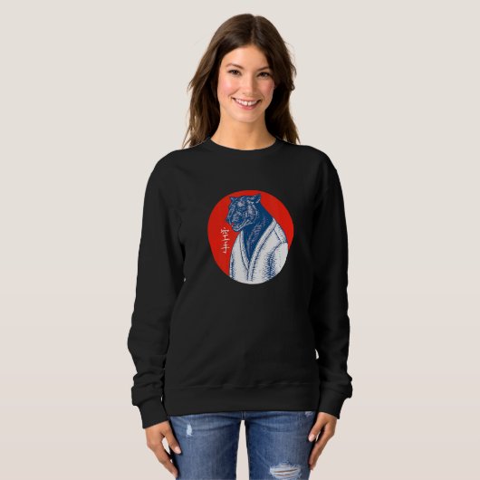 Sweatshirt Black Panther Karate japonais Art esthétique Graph (Devant entier)