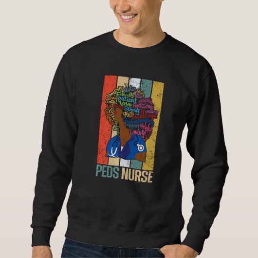 Sweatshirt Black Peds Nurse Pour Afro-Américain Melanin Nu (Devant)