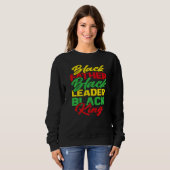 Sweatshirt Black Père Black Leader Black King (Devant entier)