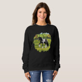 Sweatshirt Black Pinto Piebald Gypsy Vanner Irish Cob Draft H (Devant entier)