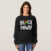 Sweatshirt Black Power African American Fist Raised Fist Blac (Devant entier)