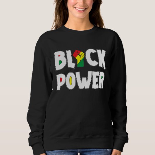 Sweatshirt Black Power African American Fist Raised Fist Blac (Devant)