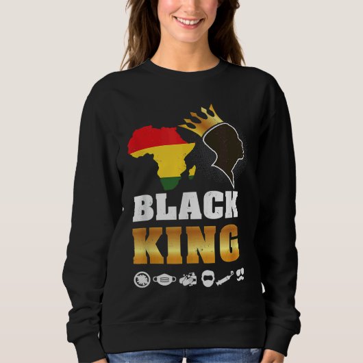 Sweatshirt Black Pride King Definition African Plus Size Gra (Devant)