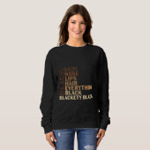 Sweatshirt Black Pride Melanin Pour Femmes Hommes Afro Queens (Devant entier)
