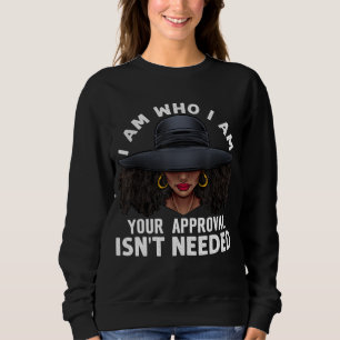 Sweatshirt Black Queen African American Ladies Curly Natural