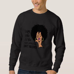Sweatshirt Black Queen Lady Curly Naturel Afro-Africain Améri