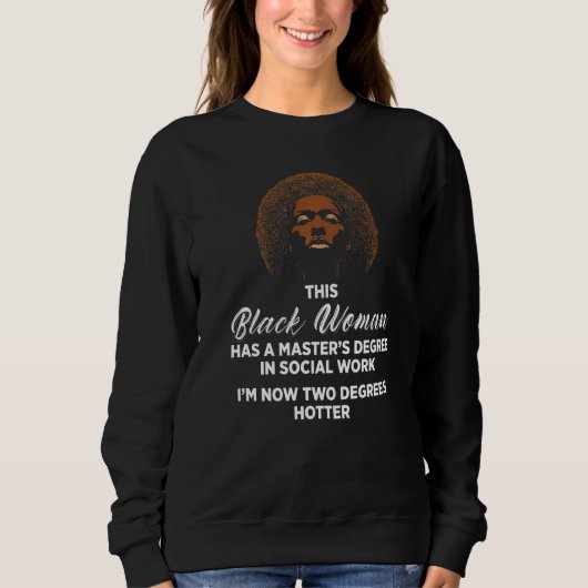 Sweatshirt Black Queen Msw Social Work Degrés Masters Gradua (Devant)