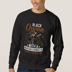 Sweatshirt Black Queen Msw Social Work Masters Gradu