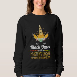 Sweatshirt Black Queen Msw Social Work Sauver Masters Graduat