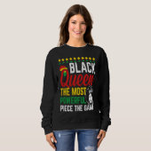 Sweatshirt Black Queen The Most Powerful Piece The Game (Devant entier)