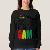 Sweatshirt Black Queen The Most Powerful Piece The Game Black (Devant)