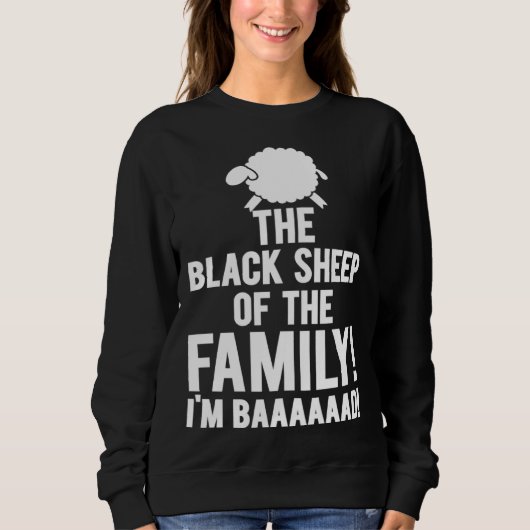 Sweatshirt Black Sheep Family I m Baaaaad Toy (Devant)