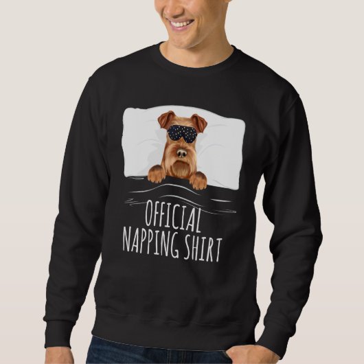Sweatshirt Black Sleep Mask Irish Terrier Official Napping (Devant)