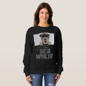 Sweatshirt Black Sleep Mask Irish Wolfhound Official Napping (Devant entier)