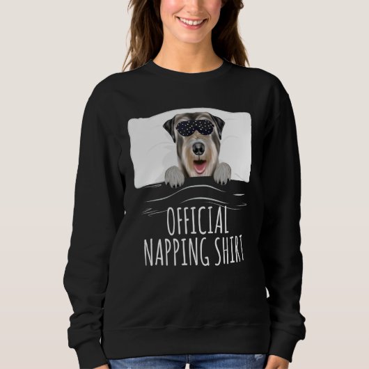 Sweatshirt Black Sleep Mask Irish Wolfhound Official Napping (Devant)