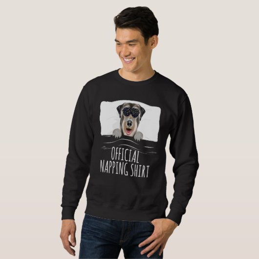 Sweatshirt Black Sleep Mask Irish Wolfhound Official Napping (Devant entier)