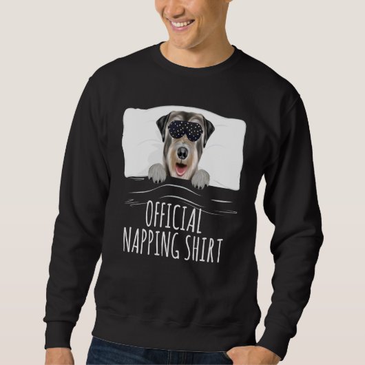Sweatshirt Black Sleep Mask Irish Wolfhound Official Napping (Devant)