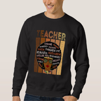 Sweatshirt Black Smart Teacher Afro Love Melanin African Amer