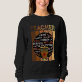 Sweatshirt Black Smart Teacher Afro Love Melanin African Amer (Devant)