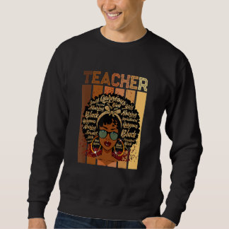 Sweatshirt Black Smart Teacher Afro Love Melanin African Amer