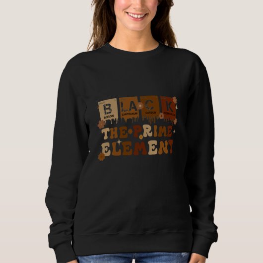 Sweatshirt Black The Prime Element Black History Month Period (Devant)