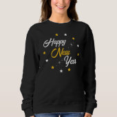 Sweatshirt Black White & Gold Bonne année (Devant)