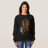 Sweatshirt Black Woman Afro Butterfly Cool Black History Mont (Devant entier)