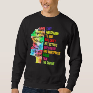 Sweatshirt Black Woman Power Confident Melarin Ils Whirkent