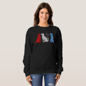 Sweatshirt Black Yellow Chocolate Fox Red Lab Silver Patrioti (Devant entier)