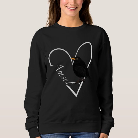 Sweatshirt Blackbird Bird Bird Birdwatcher Animal Biologist (Devant)