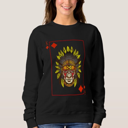 Sweatshirt Blackjack King Of The Native American War Bonnet L (Devant)