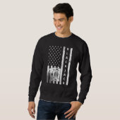 Sweatshirt Blackjack Vintage US Flag Gambling Casino Blackjac (Devant entier)