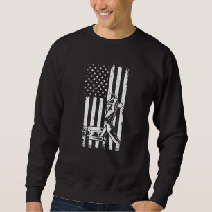 Sweatshirt Blacksmith - Forging Hammer Anvil US Drapeau Métal