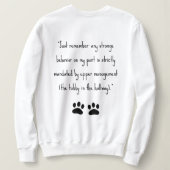 Sweatshirt Blâmer le chat Amusing grumpy Black Cat Lover (Design dos)