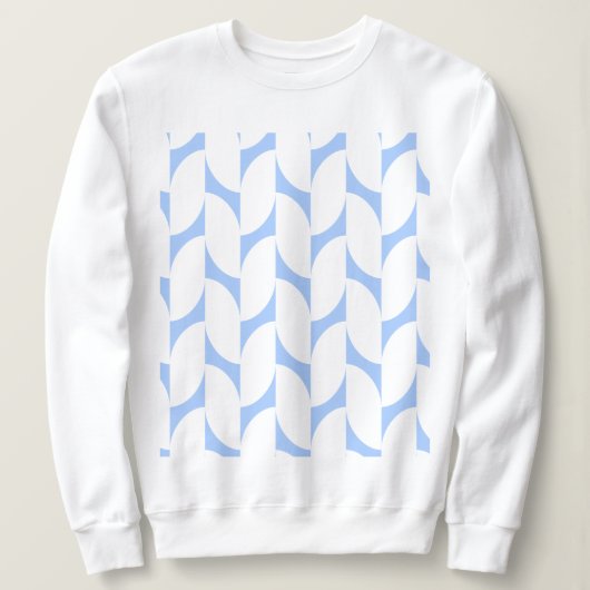 Sweatshirt blanc avec ciel bleu Abstrait géométriq (Design devant)