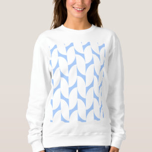 Sweatshirt blanc avec ciel bleu Abstrait géométriq