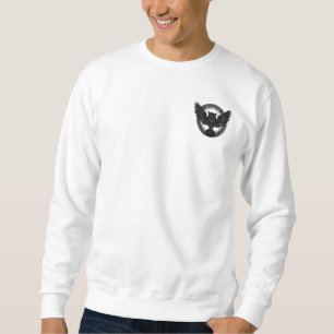 Sweatshirt blanc classique avec Emblème d'aigle gr