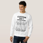 Sweatshirt blanc classique personnalisé masculin (Devant entier)