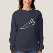 Sweatshirt Blanc d'aile d'oiseaux de mouche et chandail de (Devant)