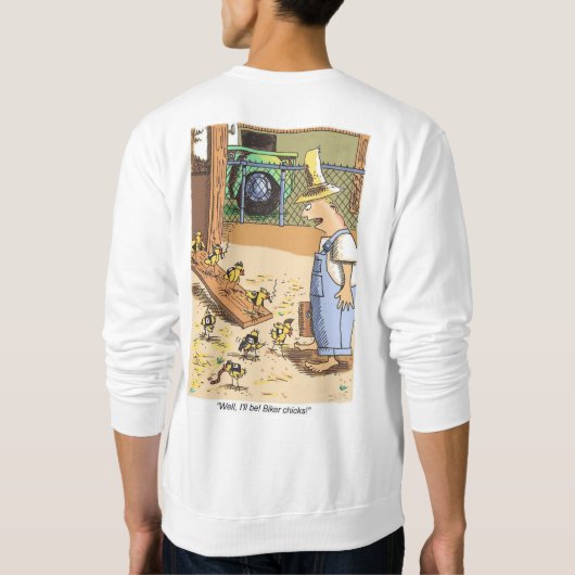 Sweatshirt blanc de motards retour (Dos)