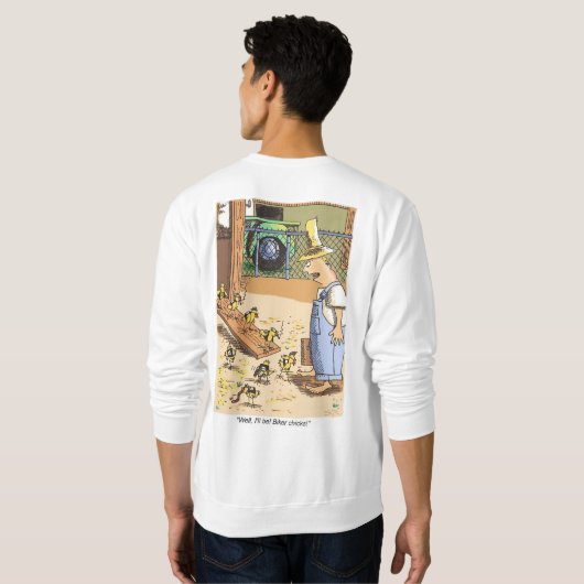 Sweatshirt blanc de motards retour (Dos entier)